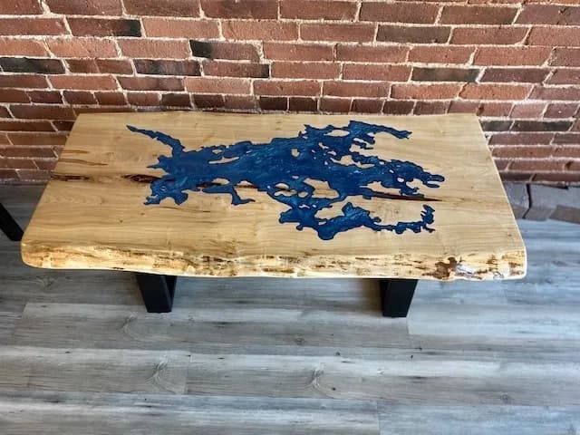 Live edge dining bench