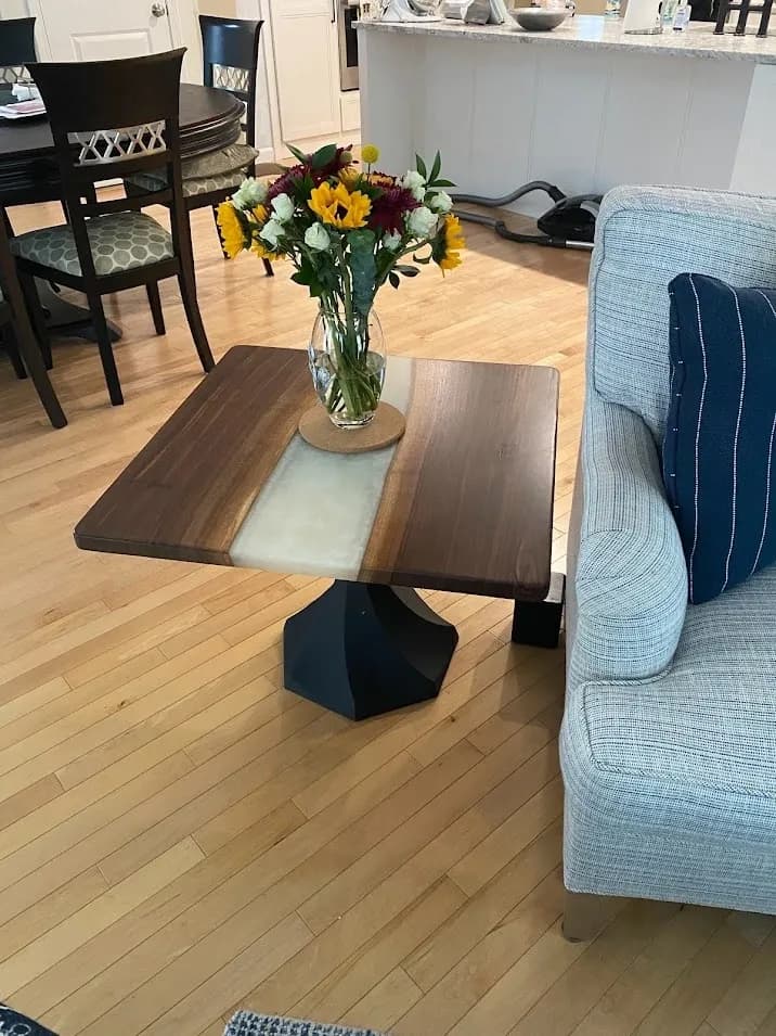 Custom coffee table with gloss finish