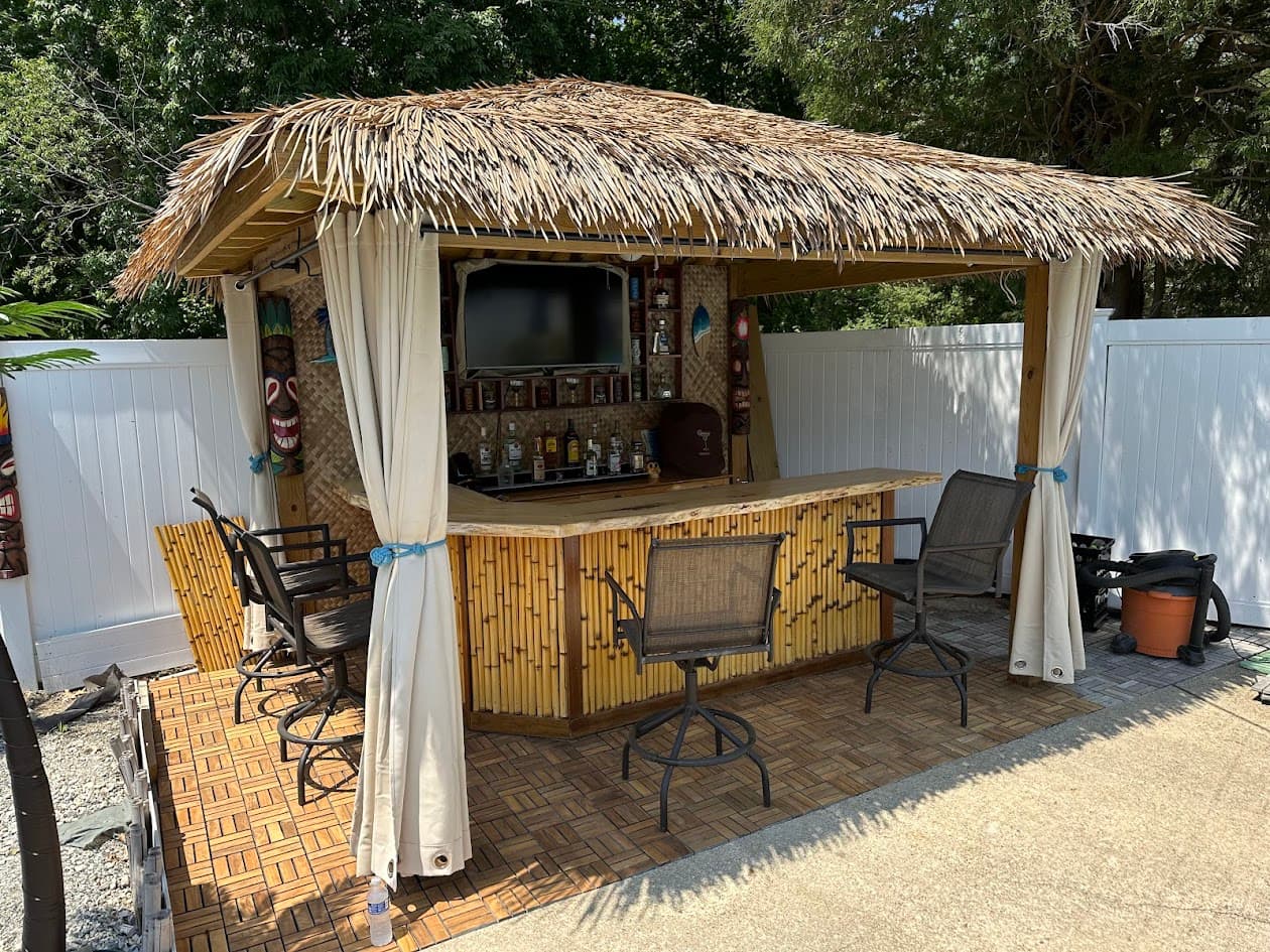 Live edge tiki bar top