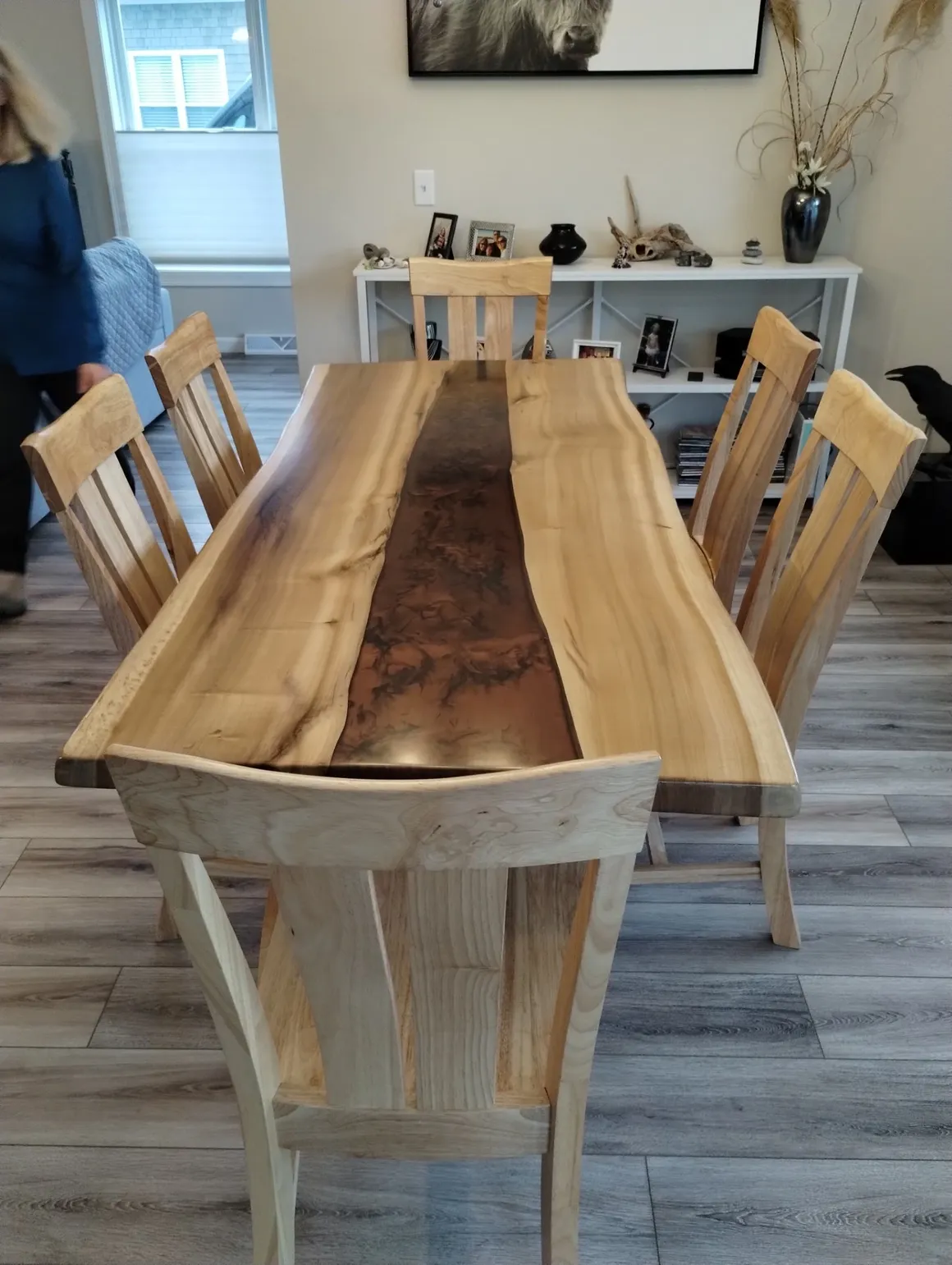 Custom live edge dining table