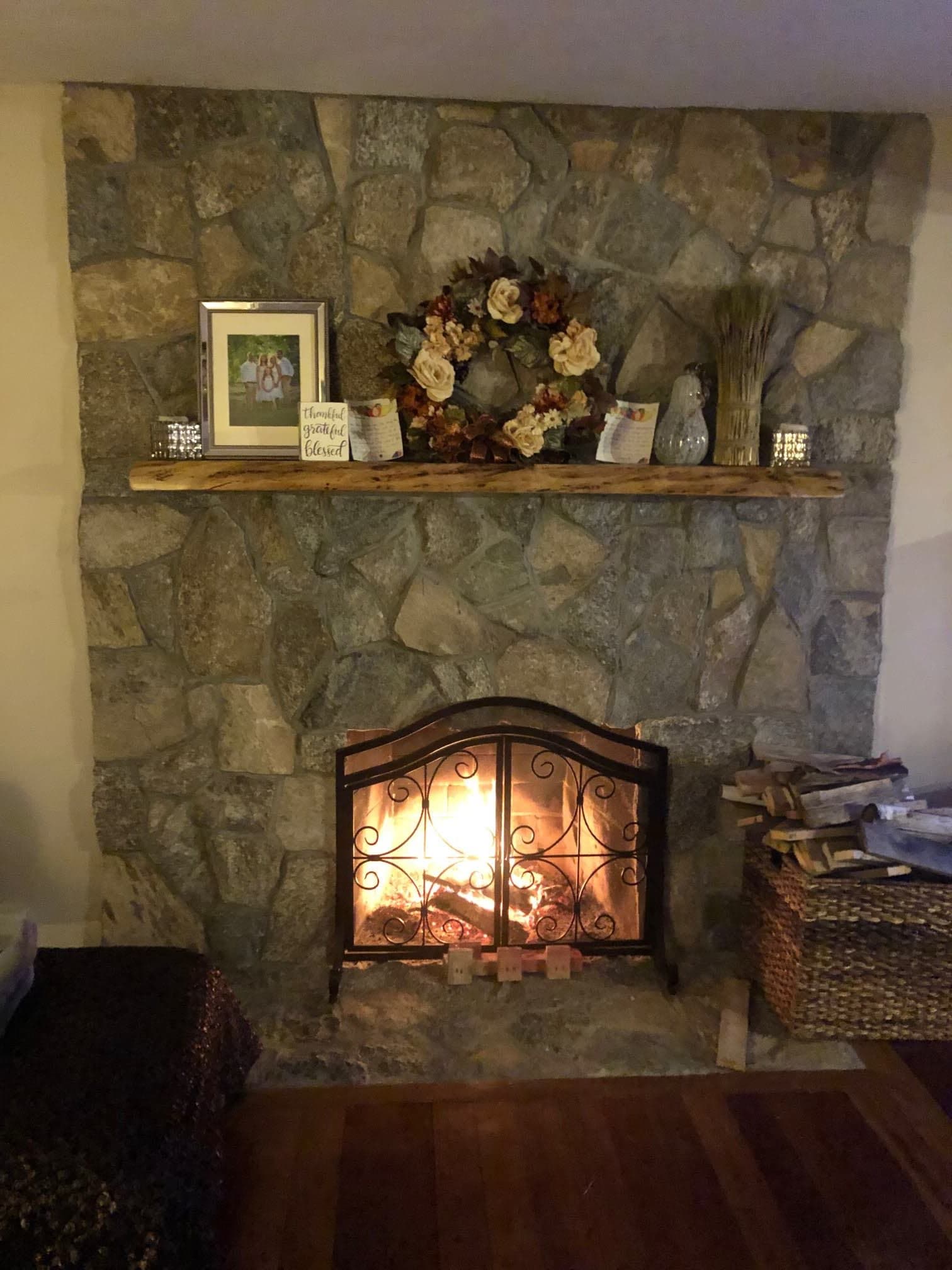 Mantel mounted with hidden rods