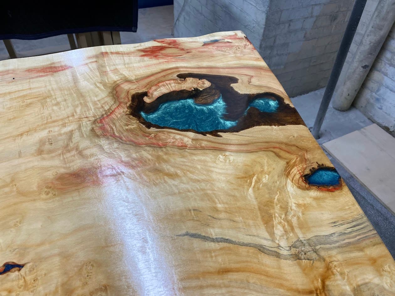 Flaming Box Elder custom table example